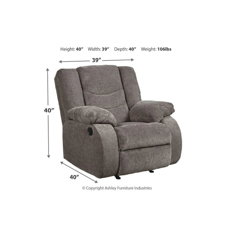 Fauteuil inclinable rockeur contemporain - Gris