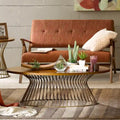 Table basse ovale moderne du milieu du siècle