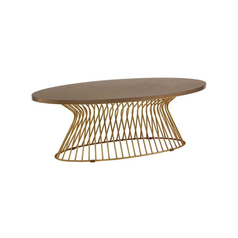 Table basse ovale moderne du milieu du siècle