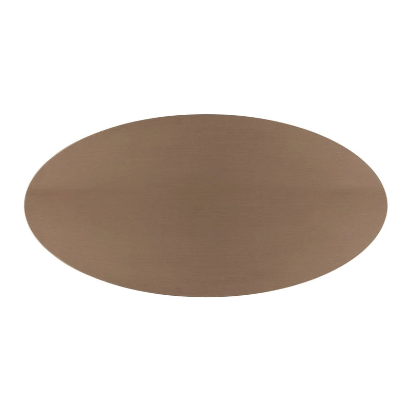 Table basse ovale moderne du milieu du siècle