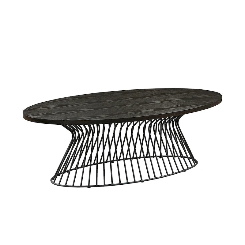 Table basse ovale moderne du milieu du siècle