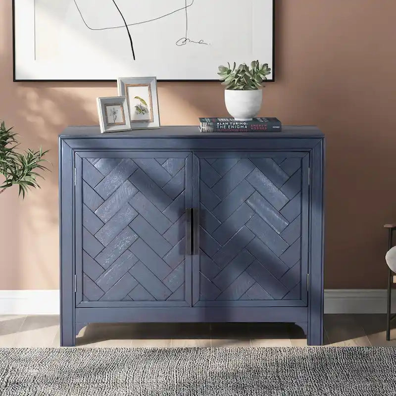 Meuble de rangement vintage de 102 cm avec 2 étagères