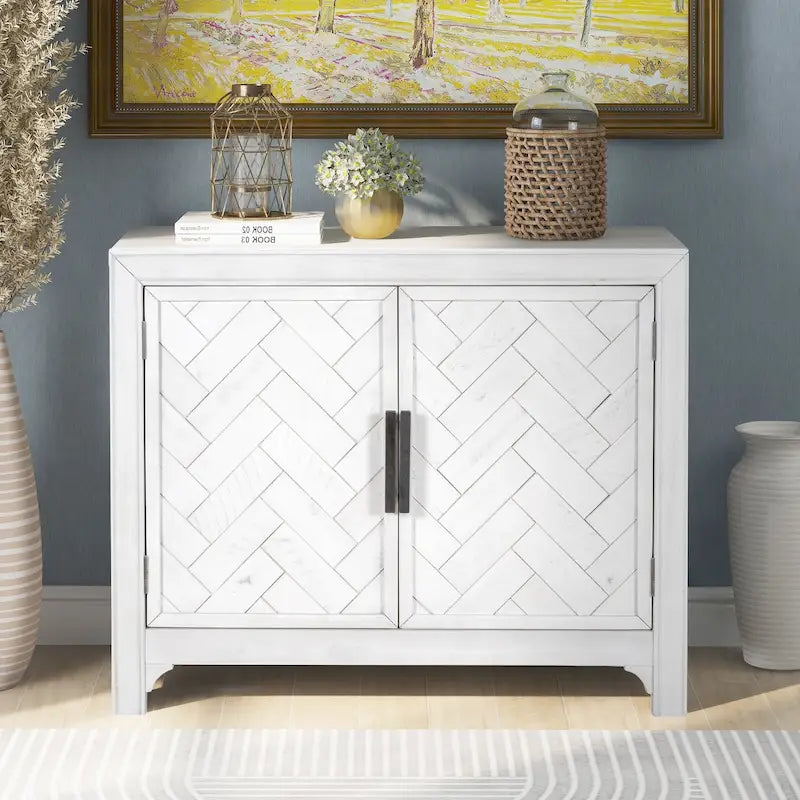 Meuble de rangement vintage de 102 cm avec 2 étagères