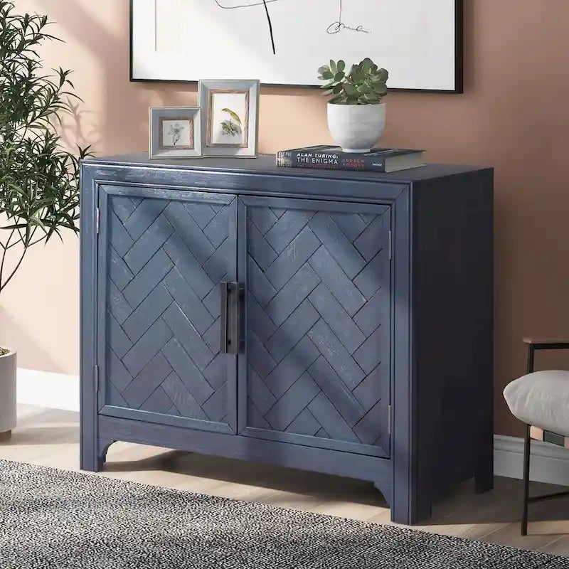 Meuble de rangement vintage de 102 cm avec 2 étagères