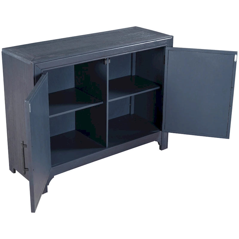 Meuble de rangement vintage de 102 cm avec 2 étagères