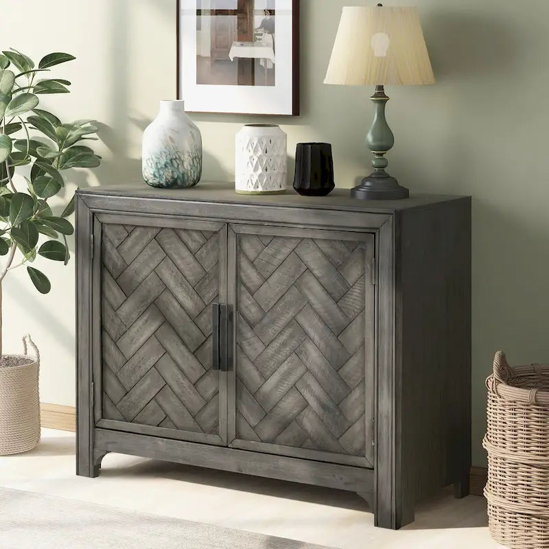 Meuble de rangement vintage de 102 cm avec 2 étagères
