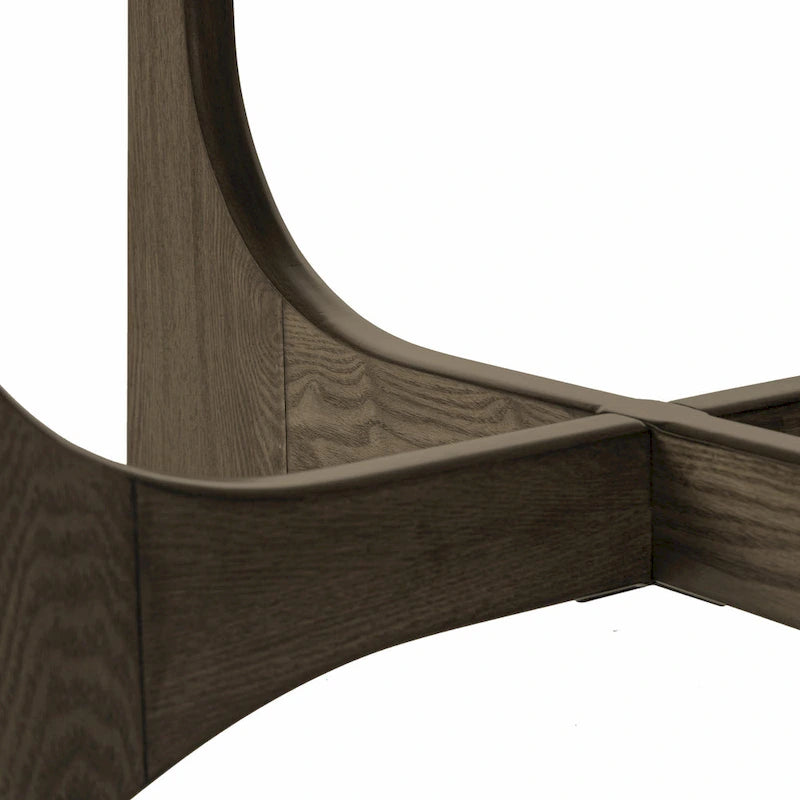 Table basse ronde en bois de 36 po pour salon