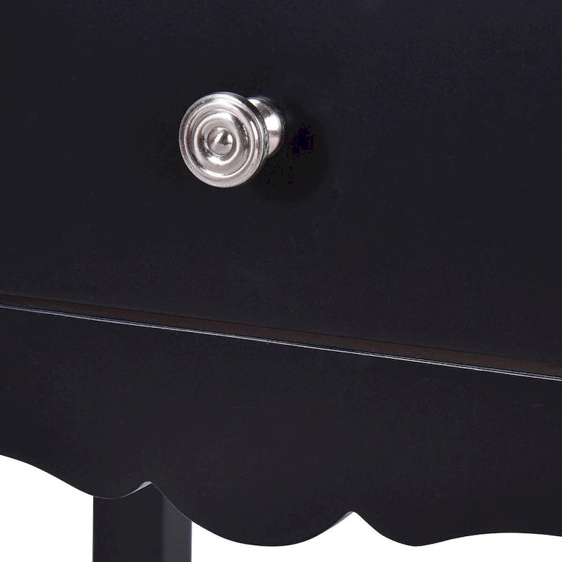 Table d'appoint avec 2 tiroirs - Noir