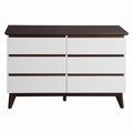 Commode de rangement moderne à 6 tiroirs, 47,2 po de largeur