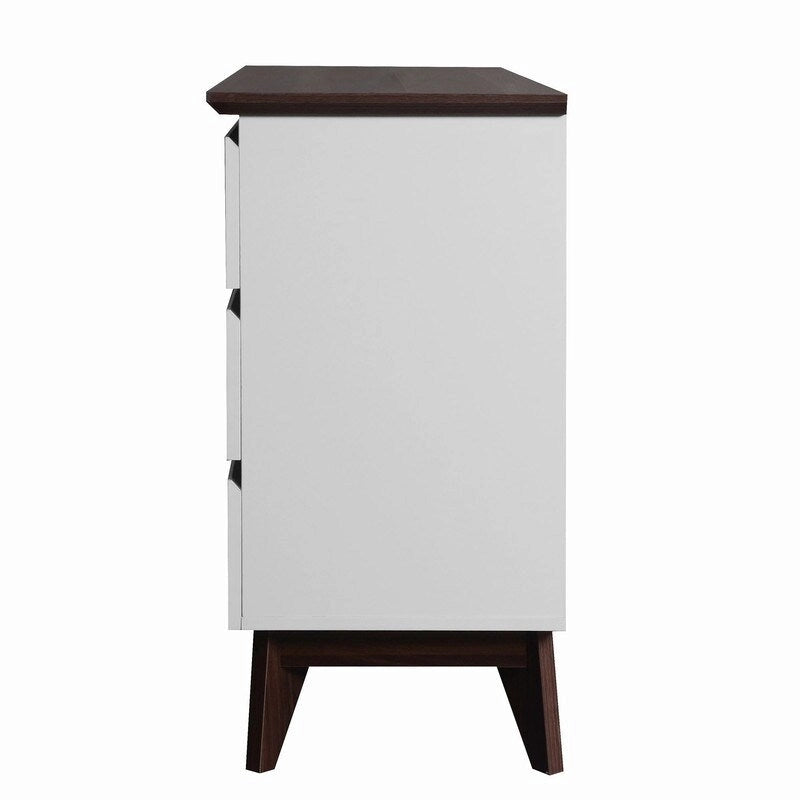 Commode de rangement moderne à 6 tiroirs, 47,2 po de largeur