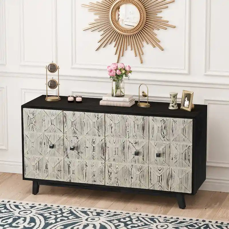 Buffet vintage à 4 portes de 59,84 po