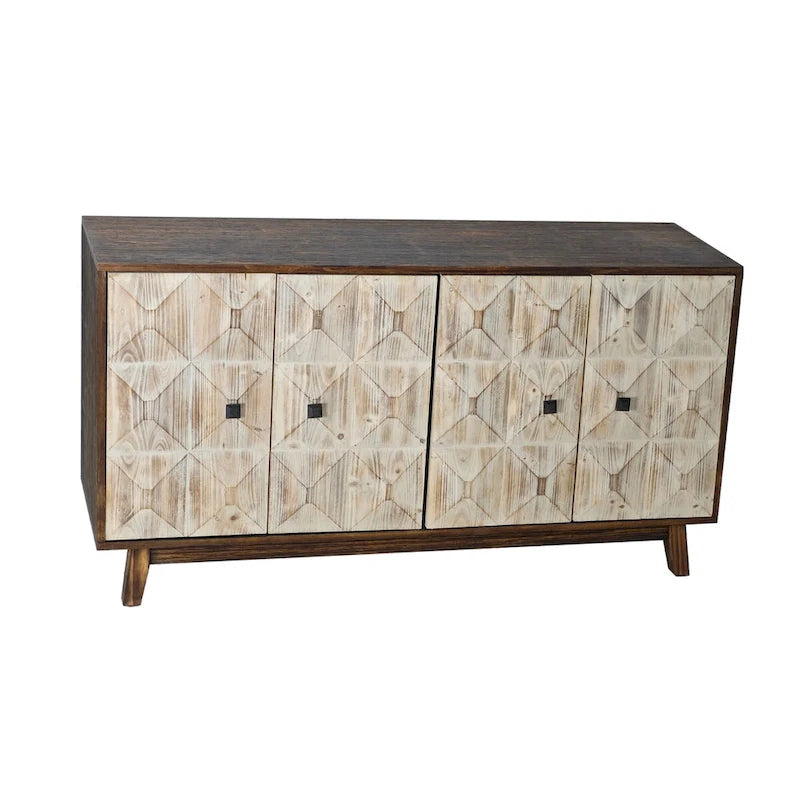 Buffet vintage à 4 portes de 59,84 po