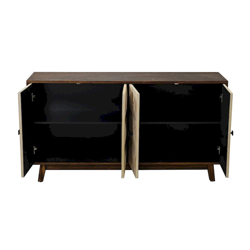 Buffet vintage à 4 portes de 59,84 po