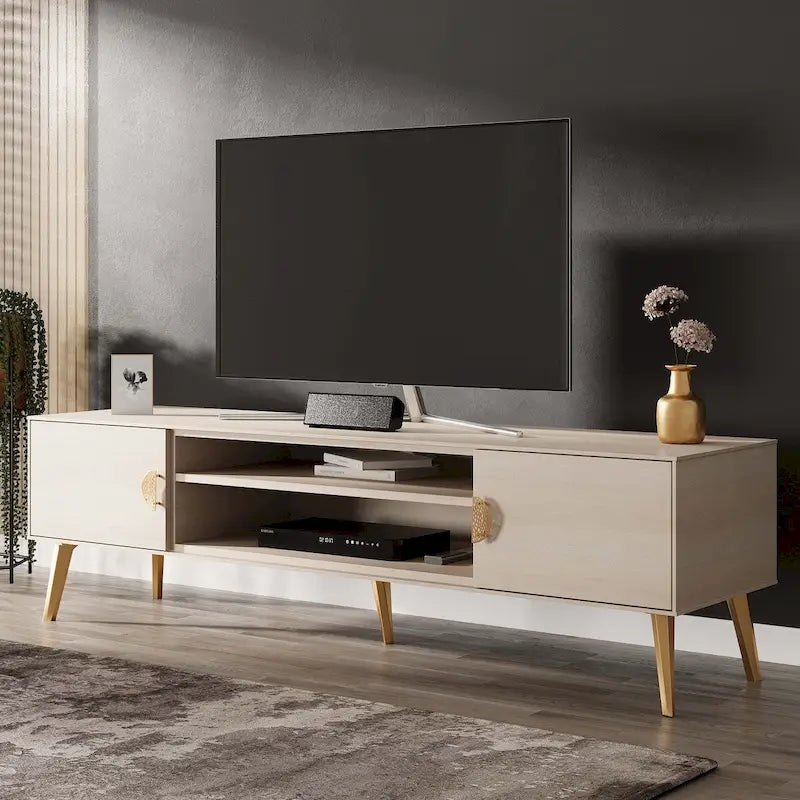 Meuble TV style Mid-Century Modern 180 cm