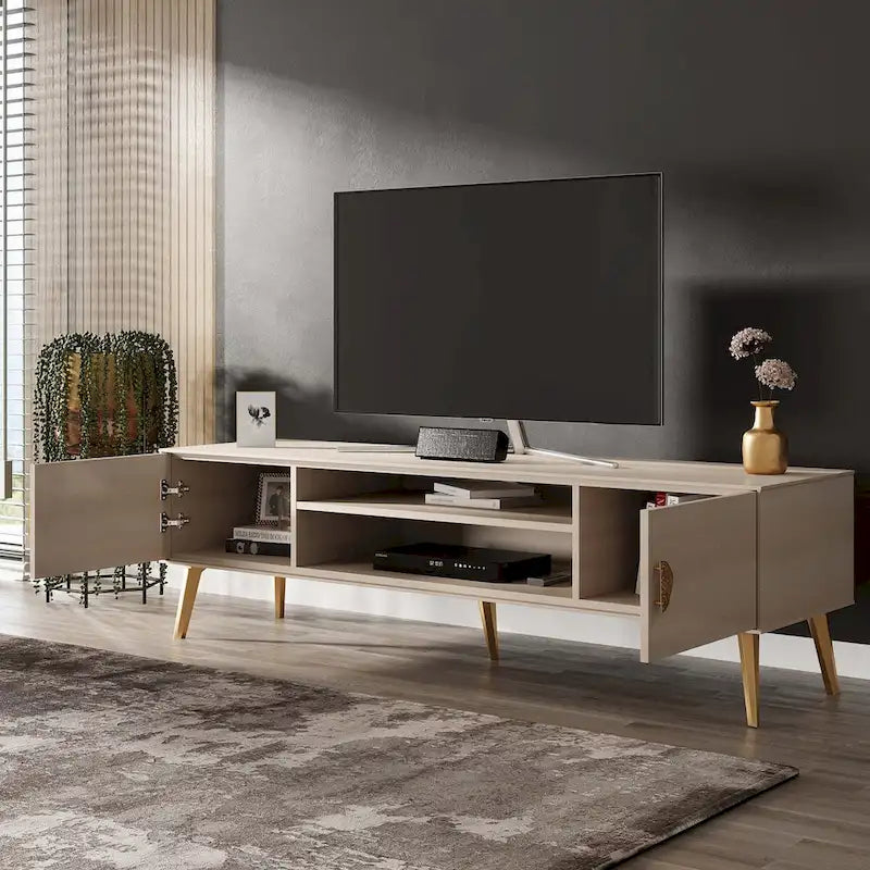 Meuble TV style Mid-Century Modern 180 cm