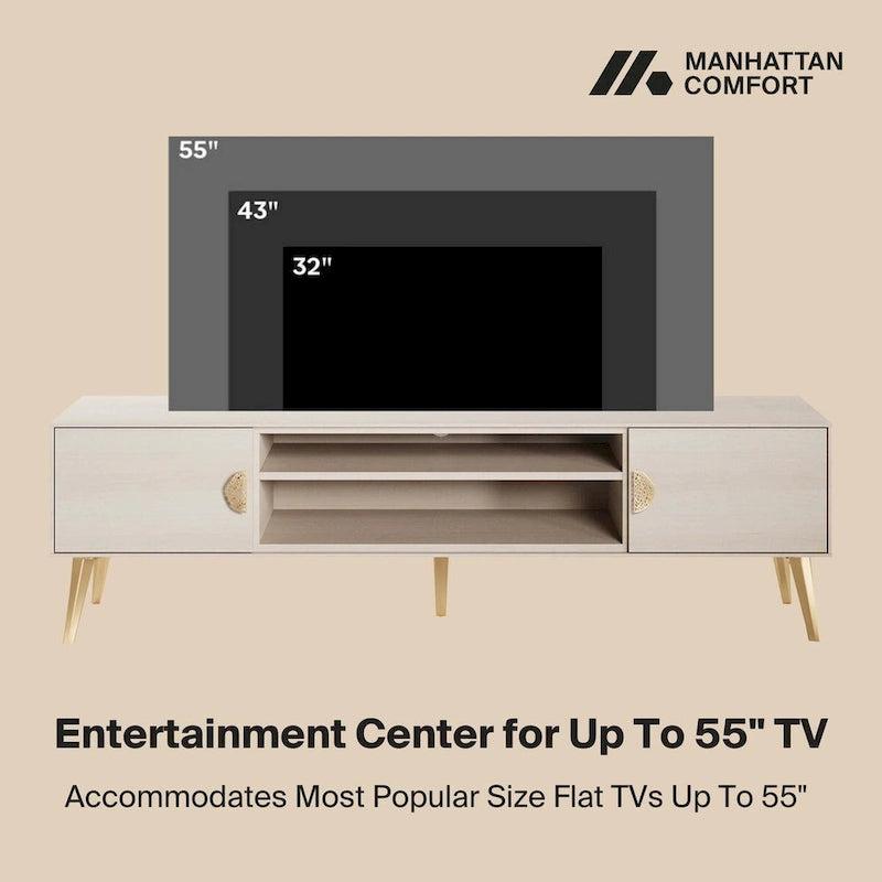 Meuble TV style Mid-Century Modern 180 cm
