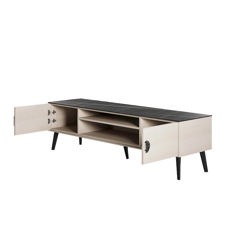 Meuble TV style Mid-Century Modern 180 cm
