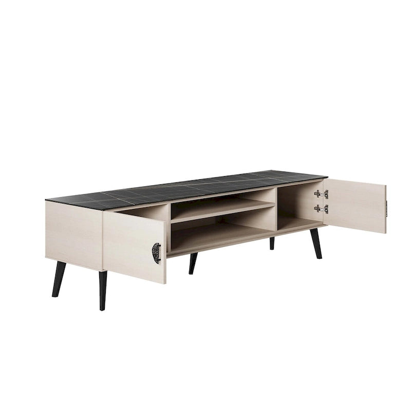 Meuble TV style Mid-Century Modern 180 cm