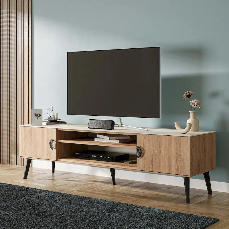 Meuble TV style Mid-Century Modern 180 cm