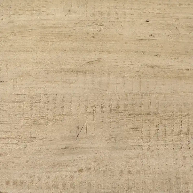 Table basse en bois de récupération, blanc cassé