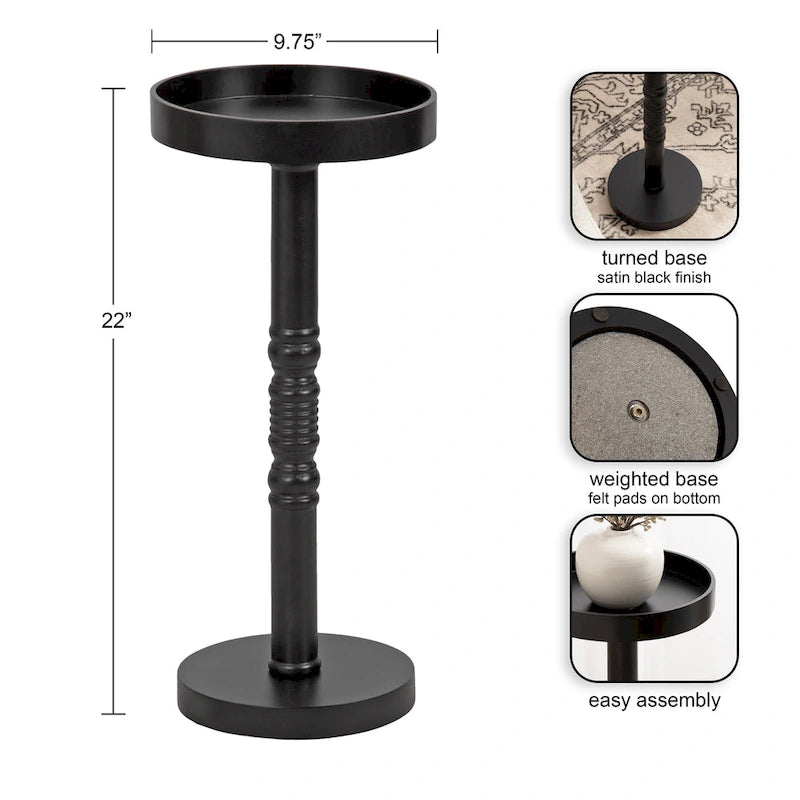 Table d'appoint sur piédestal - 10x10x22