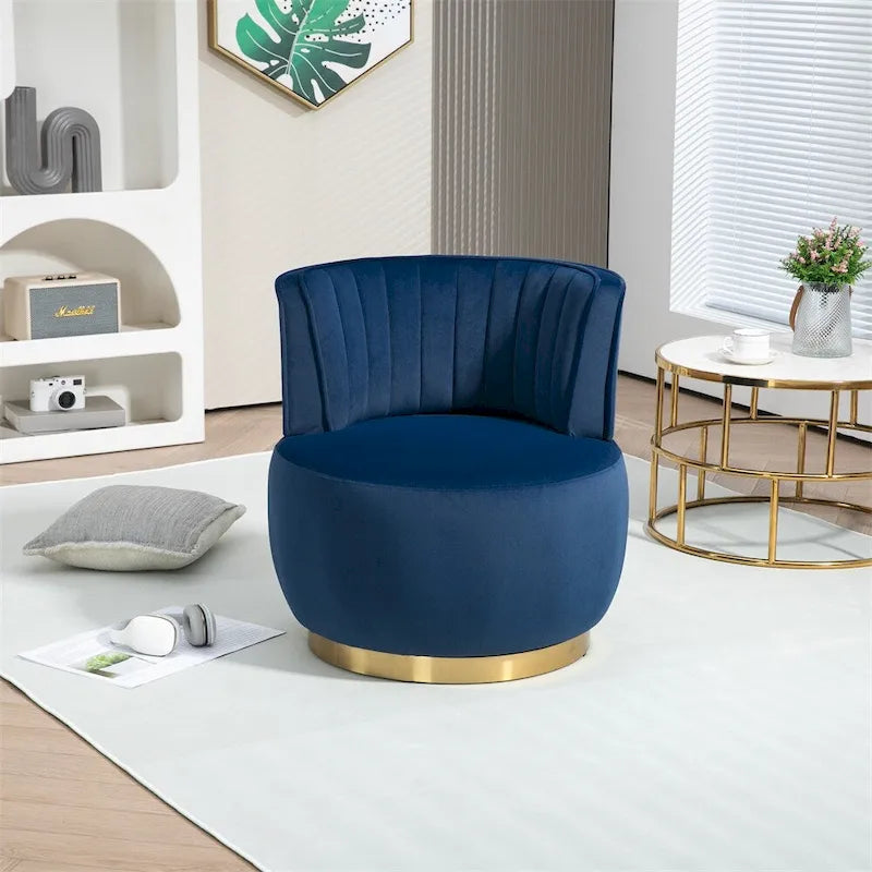 Fauteuil d'appoint pivotant à 360 degrés avec revêtement large