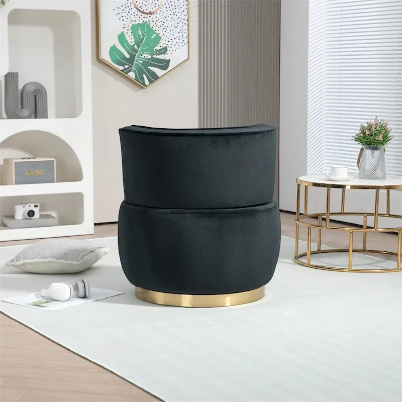 Fauteuil d'appoint pivotant à 360 degrés avec revêtement large