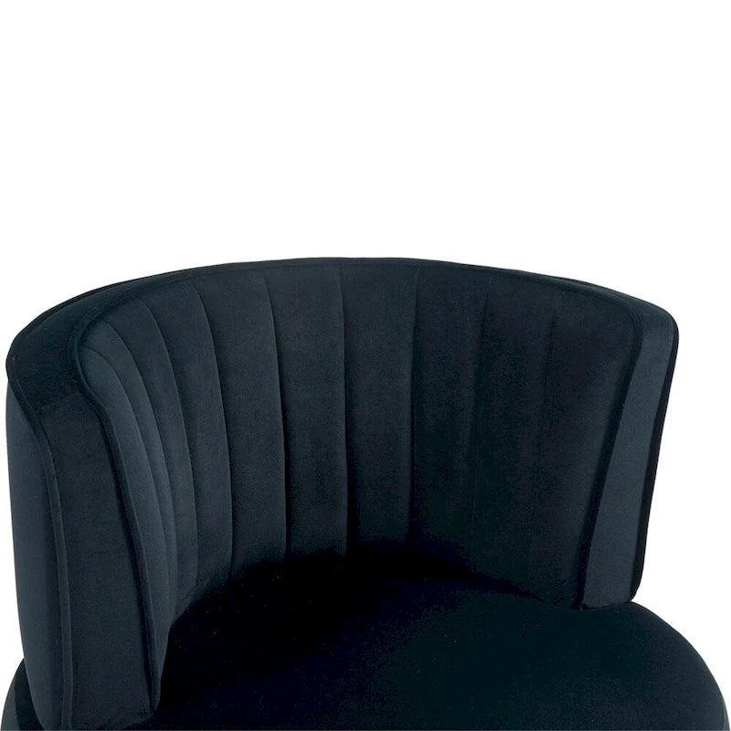 Fauteuil d'appoint pivotant à 360 degrés avec revêtement large