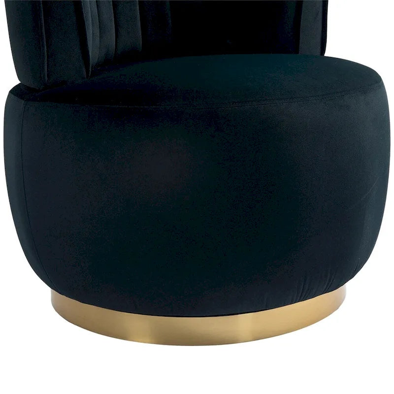 Fauteuil d'appoint pivotant à 360 degrés avec revêtement large