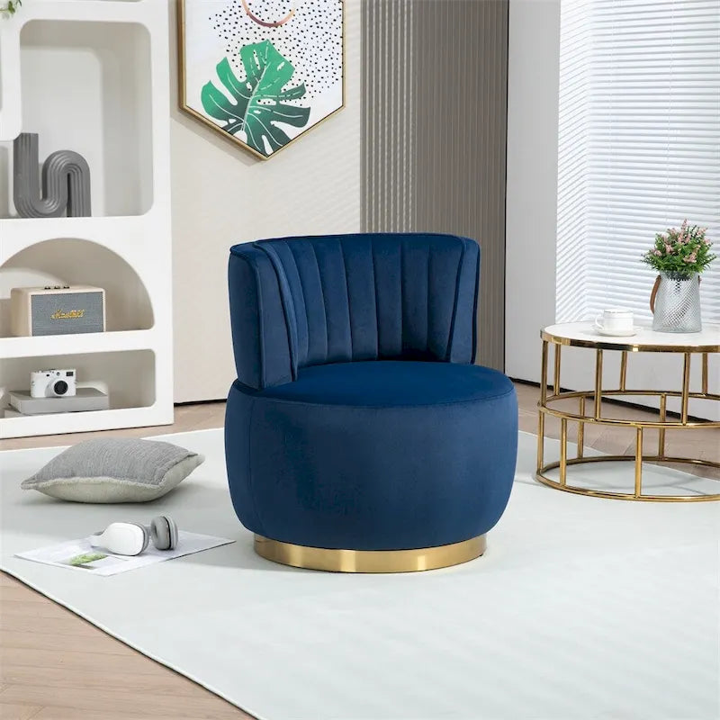 Fauteuil d'appoint pivotant à 360 degrés avec revêtement large