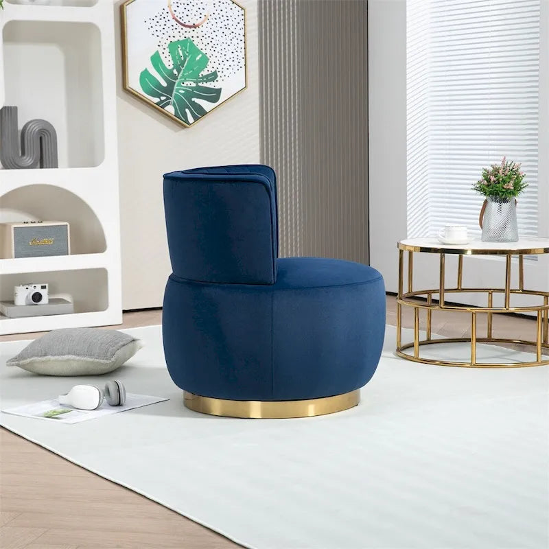 Fauteuil d'appoint pivotant à 360 degrés avec revêtement large