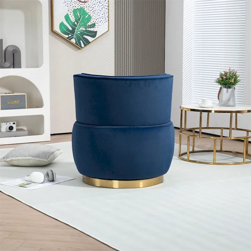 Fauteuil d'appoint pivotant à 360 degrés avec revêtement large