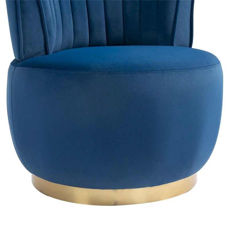 Fauteuil d'appoint pivotant à 360 degrés avec revêtement large