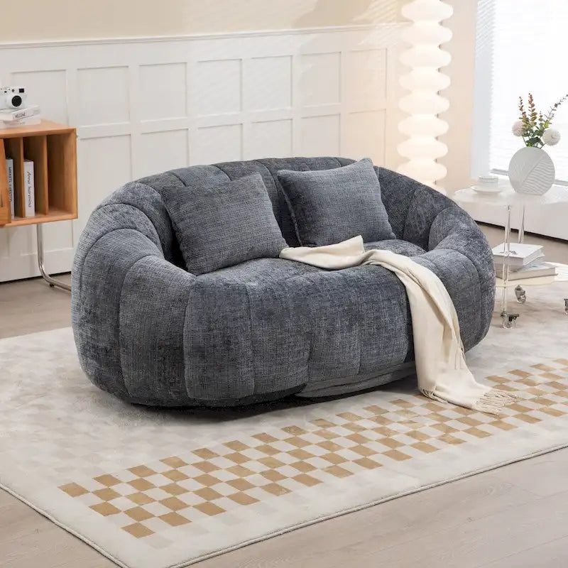 Fauteuil pouf à dossier haut pour adultes et enfants, intérieur et extérieur
