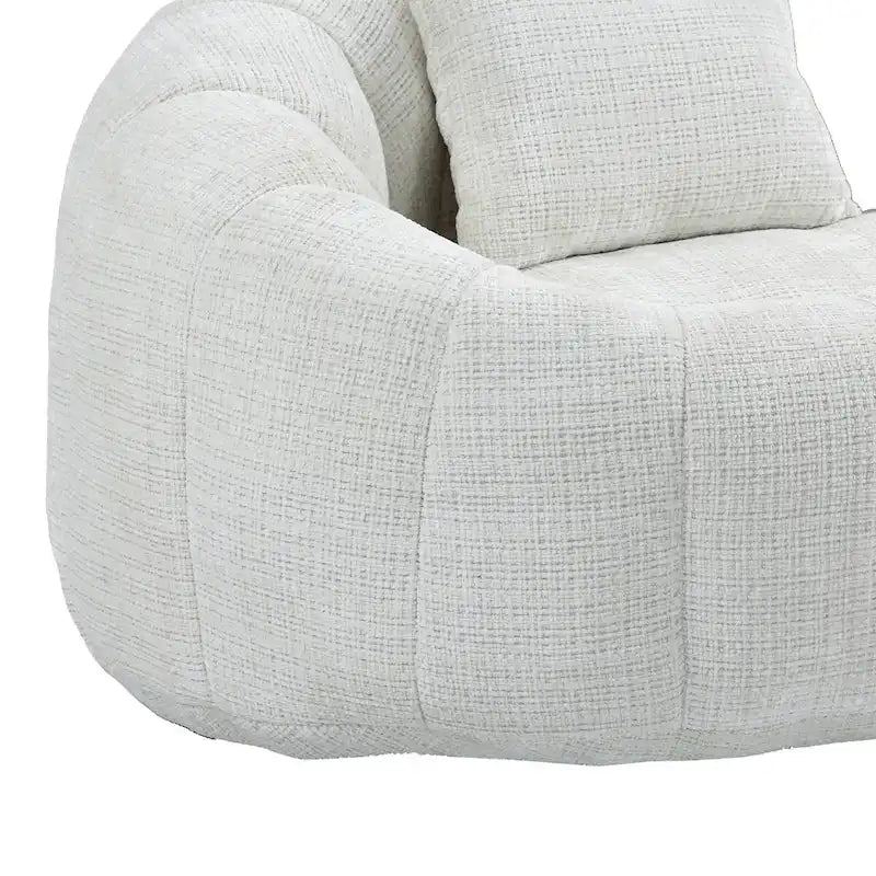 Fauteuil pouf à dossier haut pour adultes et enfants, intérieur et extérieur