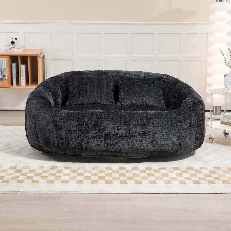 Fauteuil pouf à dossier haut pour adultes et enfants, intérieur et extérieur