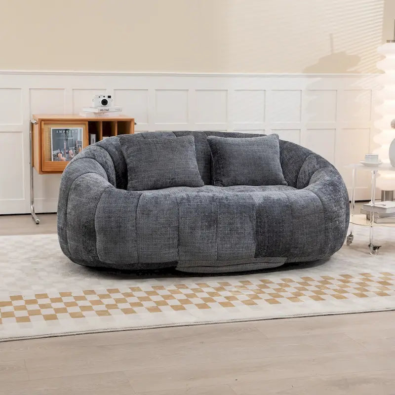Fauteuil pouf à dossier haut pour adultes et enfants, intérieur et extérieur