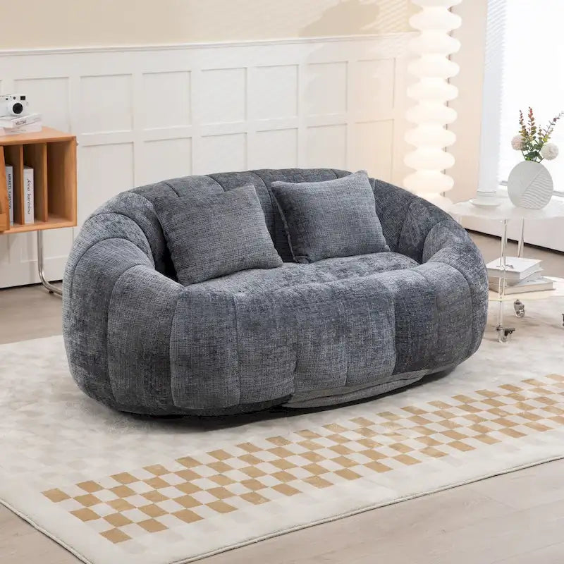 Fauteuil pouf à dossier haut pour adultes et enfants, intérieur et extérieur