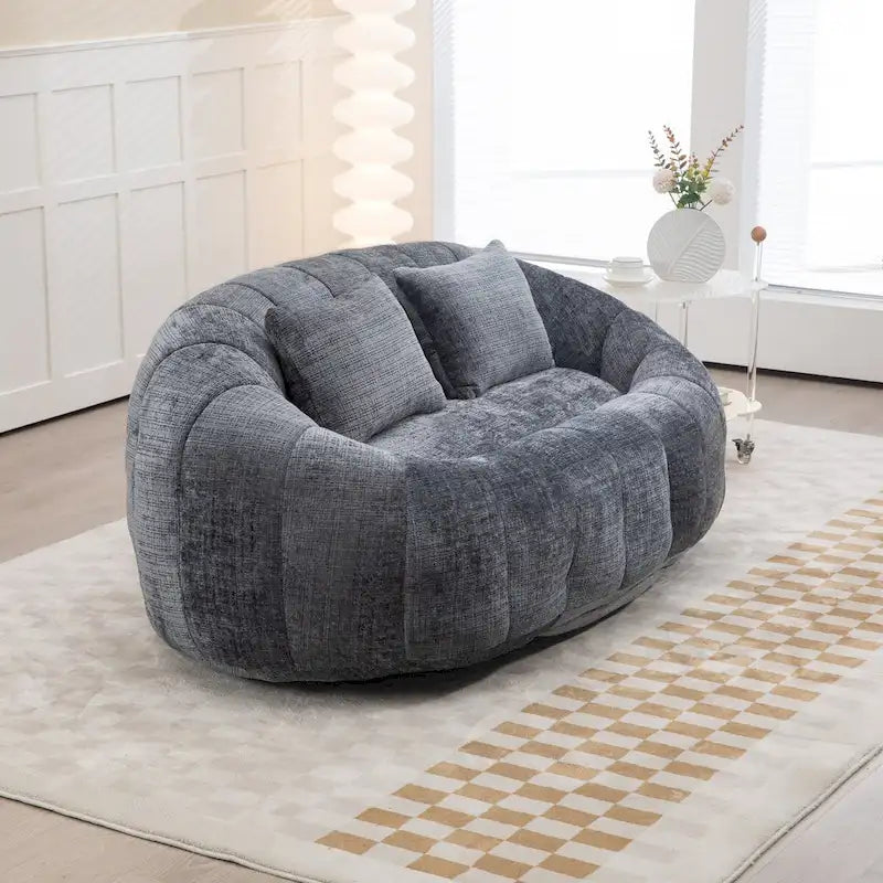 Fauteuil pouf à dossier haut pour adultes et enfants, intérieur et extérieur