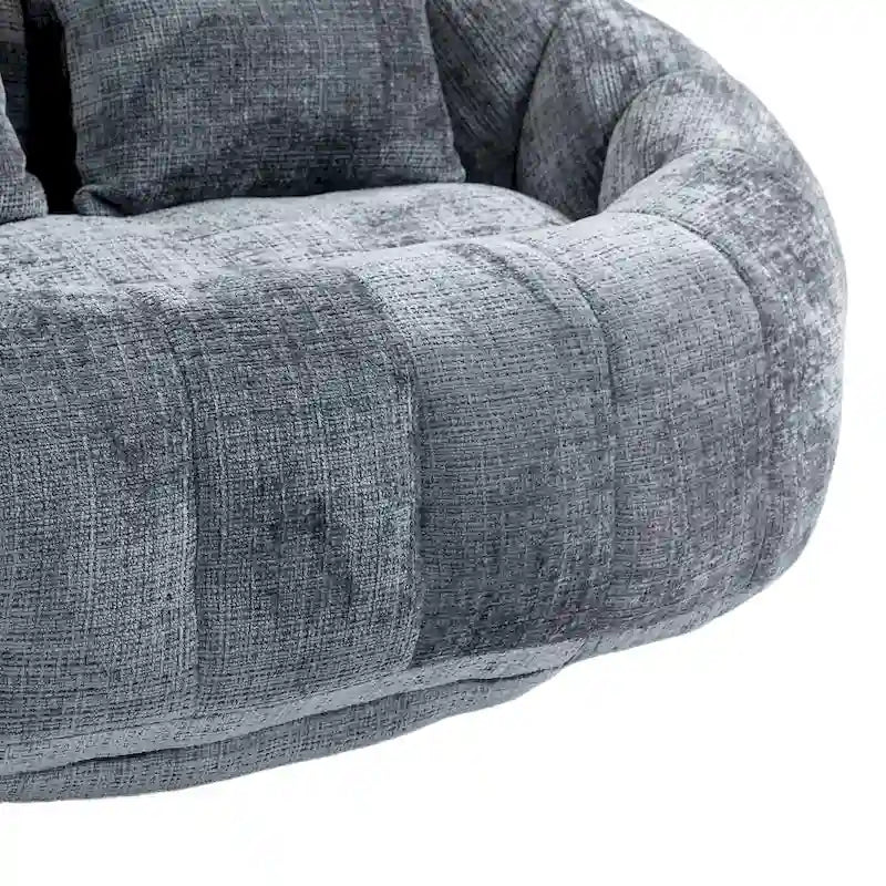 Fauteuil pouf à dossier haut pour adultes et enfants, intérieur et extérieur