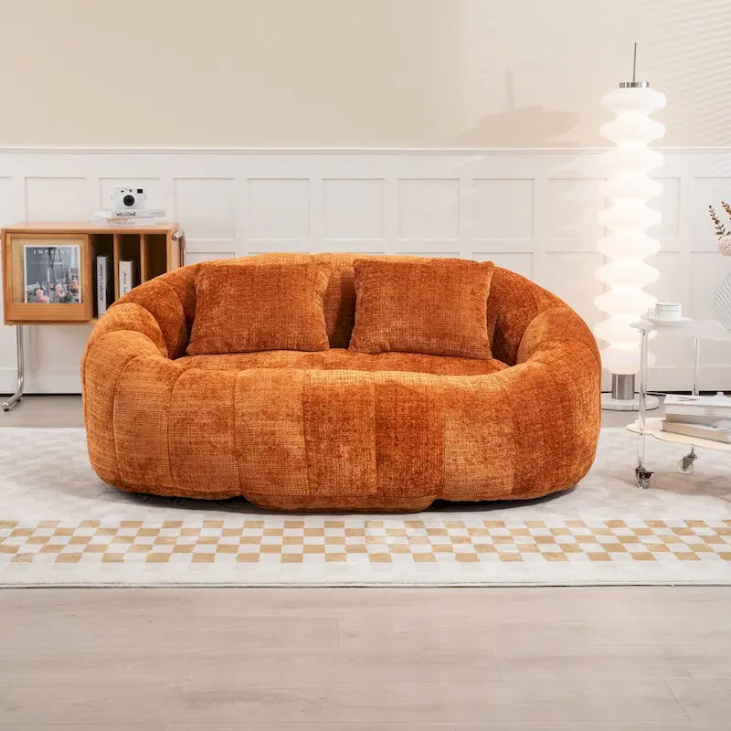 Fauteuil pouf à dossier haut pour adultes et enfants, intérieur et extérieur
