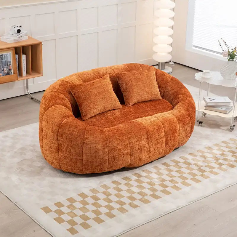 Fauteuil pouf à dossier haut pour adultes et enfants, intérieur et extérieur