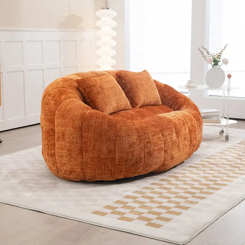 Fauteuil pouf à dossier haut pour adultes et enfants, intérieur et extérieur