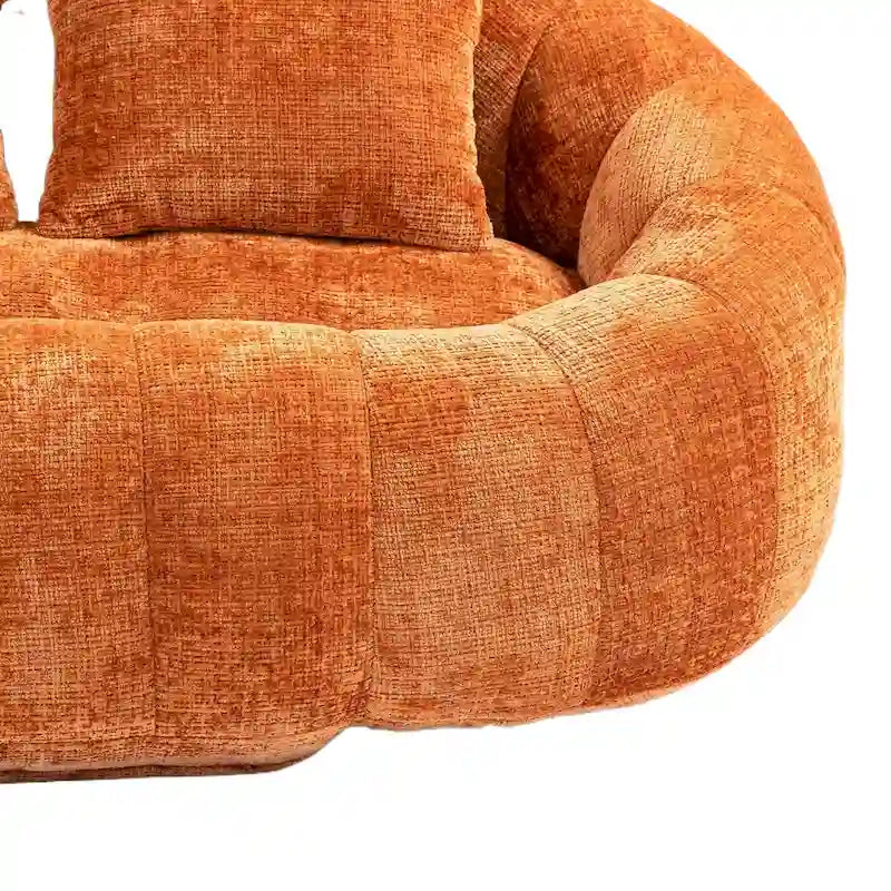 Fauteuil pouf à dossier haut pour adultes et enfants, intérieur et extérieur